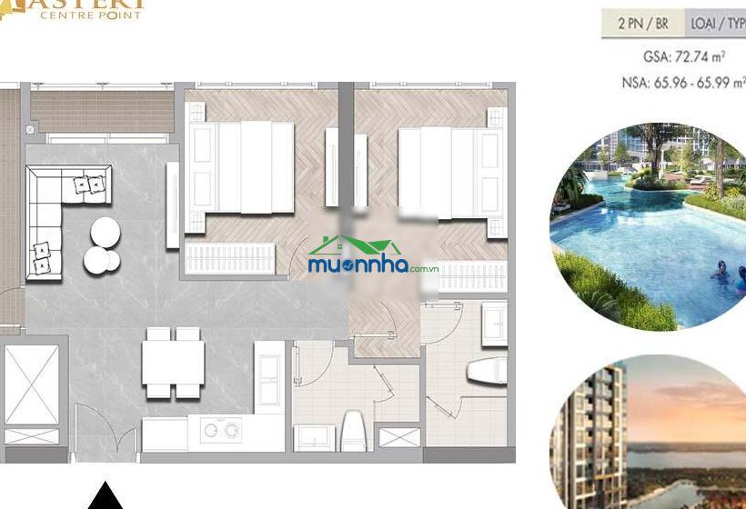 Giảm giá bán căn hộ 2pn 72m2 khu compound view công viên, ntcb, tầng trung, sổ lâu dài giá 4,65 tỷ