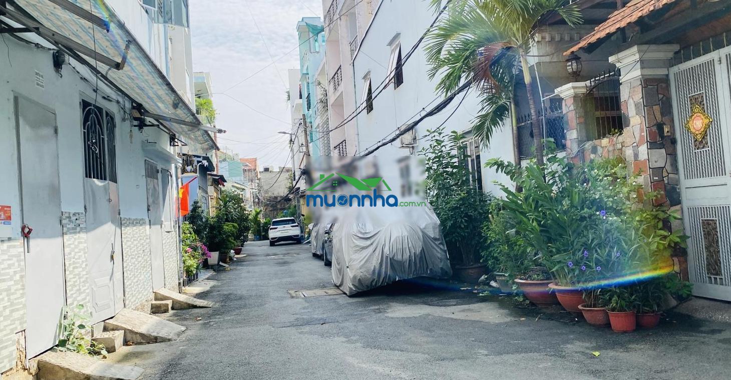 Nhà 1 trệt 1 lầu 5x13m nở hậu 5,9m 63,5m² ngay chợ an nhơn. tiện sửa bán, xây chdv