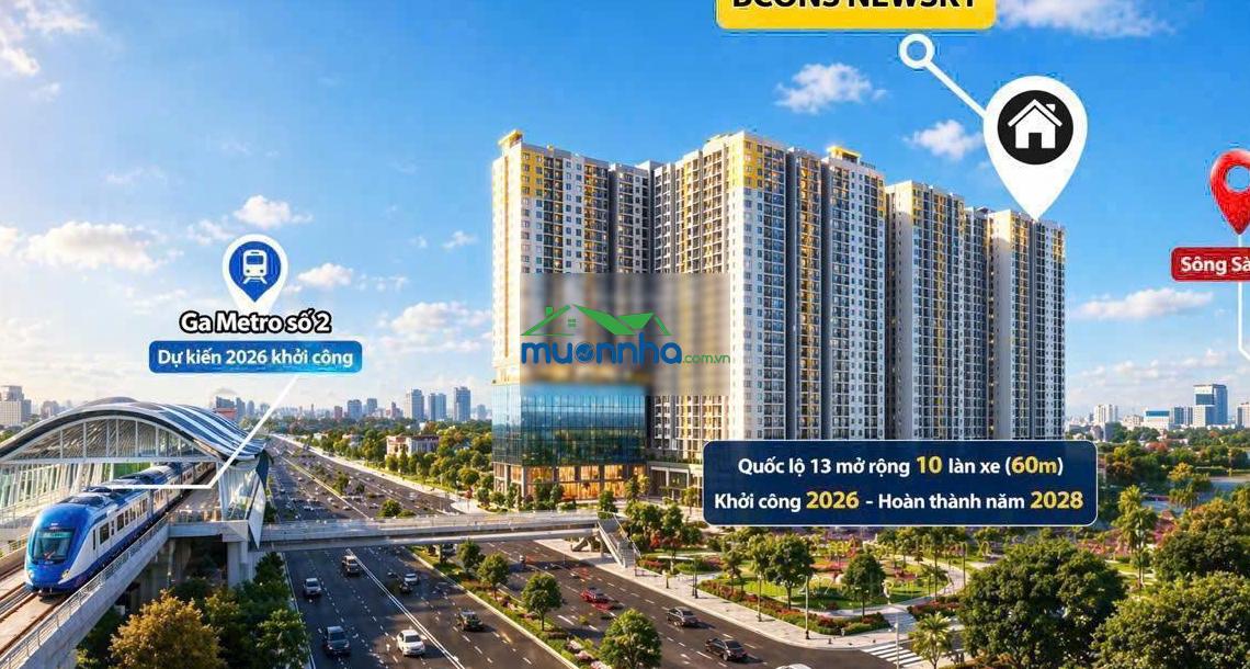 Bán bcons newsky 2pn - 1wc = 2,412 tỷ, thanh toán chỉ 15% = 399tr tới nhận nhà, ân hạn gốc 10 năm - 2