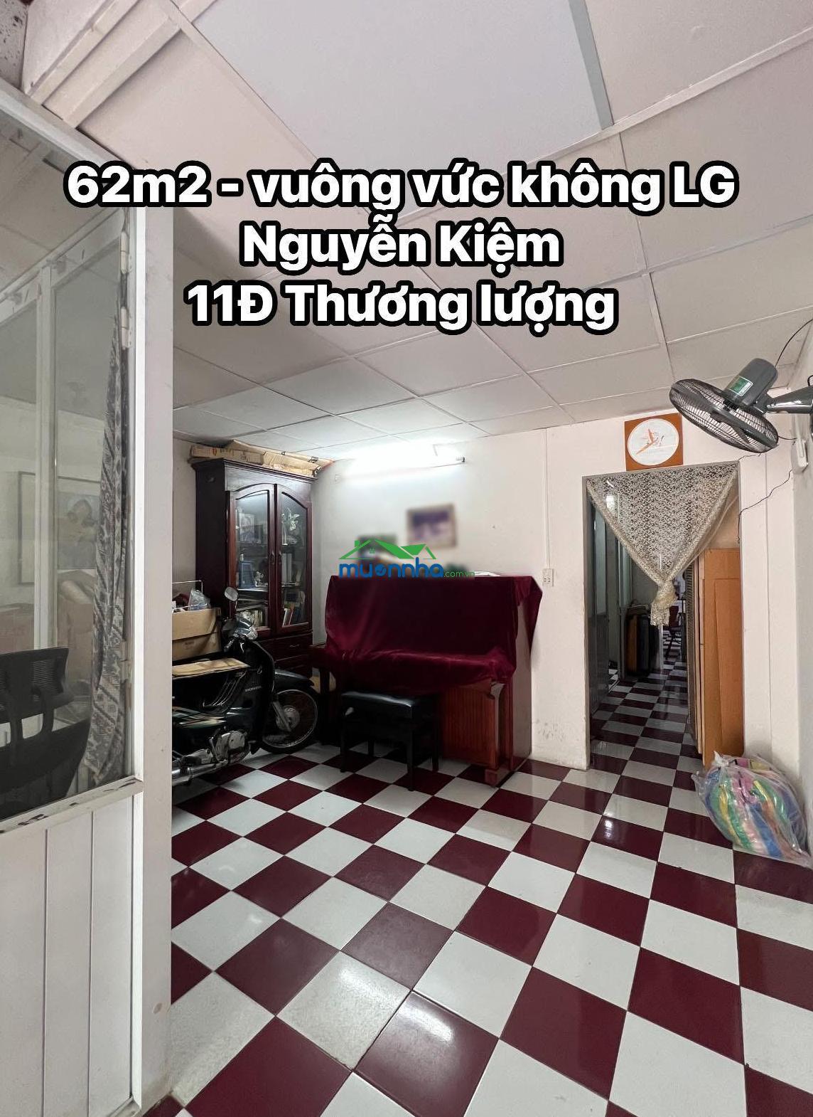 4x16m - nguyễn kiệm - 60.8m2 công nhận không lộ giới - hẻm xe hơi tránh - khu phân lô cao tầng - 3