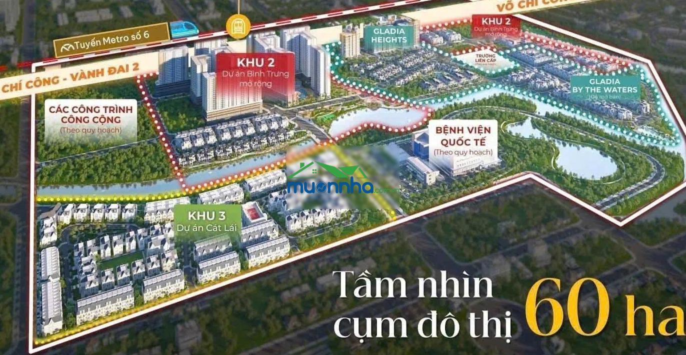 Gladia heights | 639 căn hộ giới hạn trong quần thể đô thị hơn 40ha khang điền và keppel land. - 2