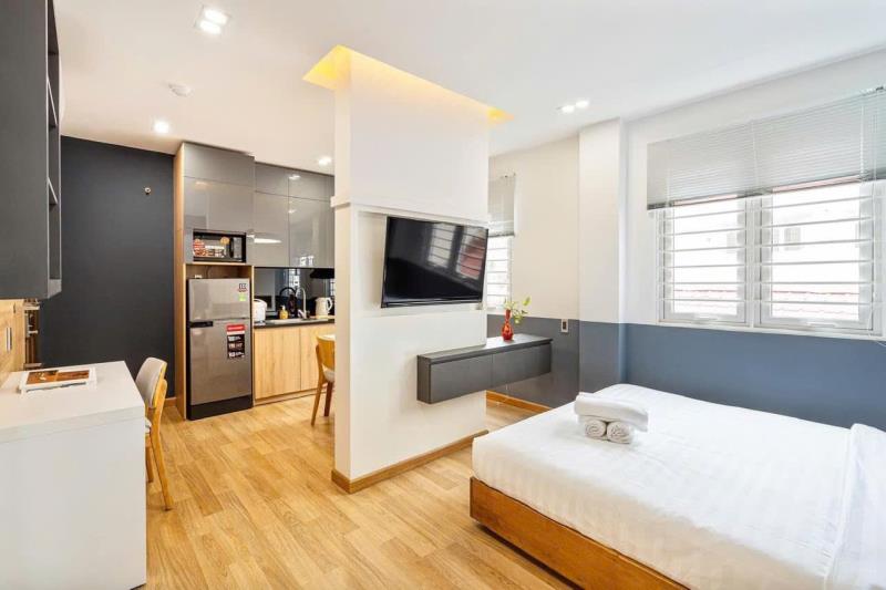Cho thuê căn hộ dịch vụ nguyễn bỉnh khiêm cao cấp ngay tại quận 1 giá 12tr500