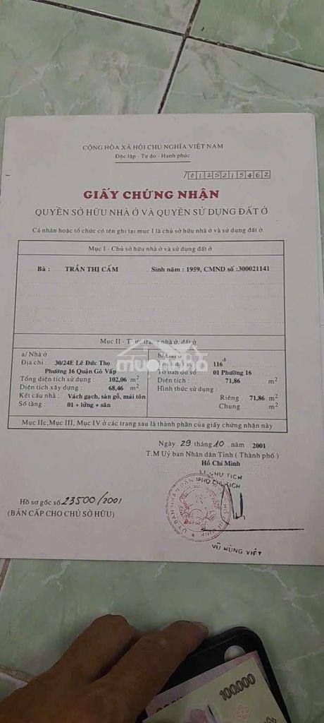Cần bán nhà hẻm xe tải thông - 4