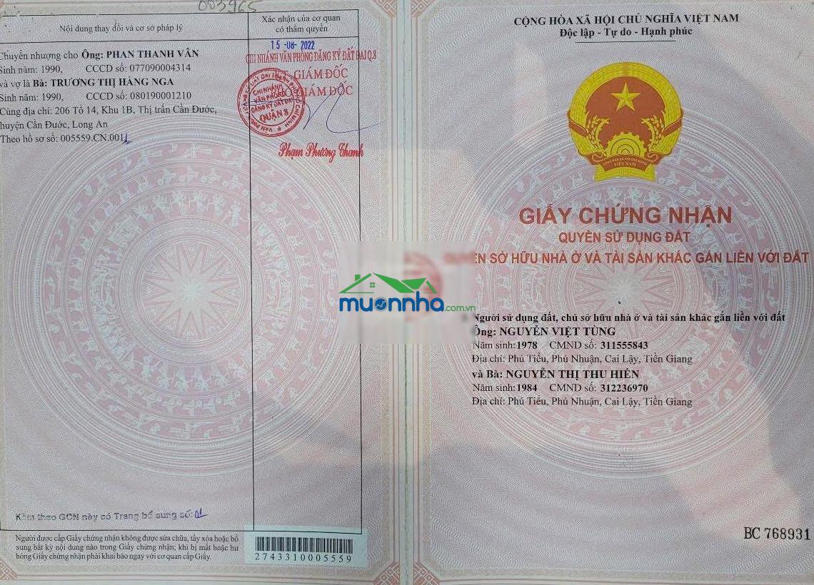 Bán nr tại 2889 phạm thế hiển, p7, q8, hcm, giá tốt 5,2 tỷ, 109m2