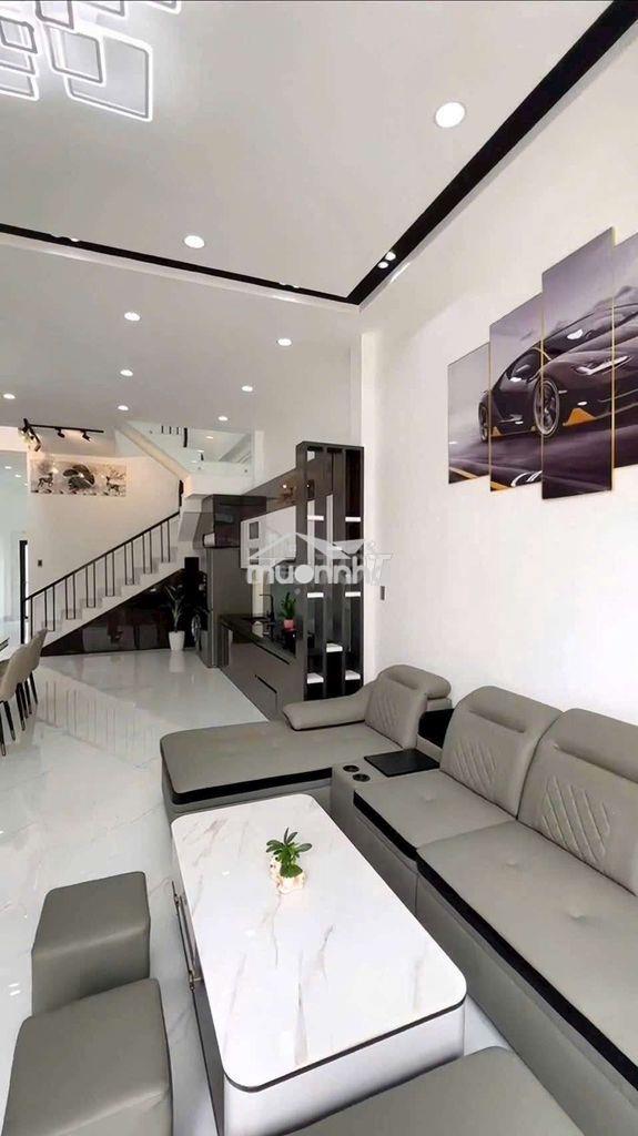 Nhà mới 1 trệt 1 lầu, 3pn, đường xe hơi 6m - sổ hồng riêng - 3