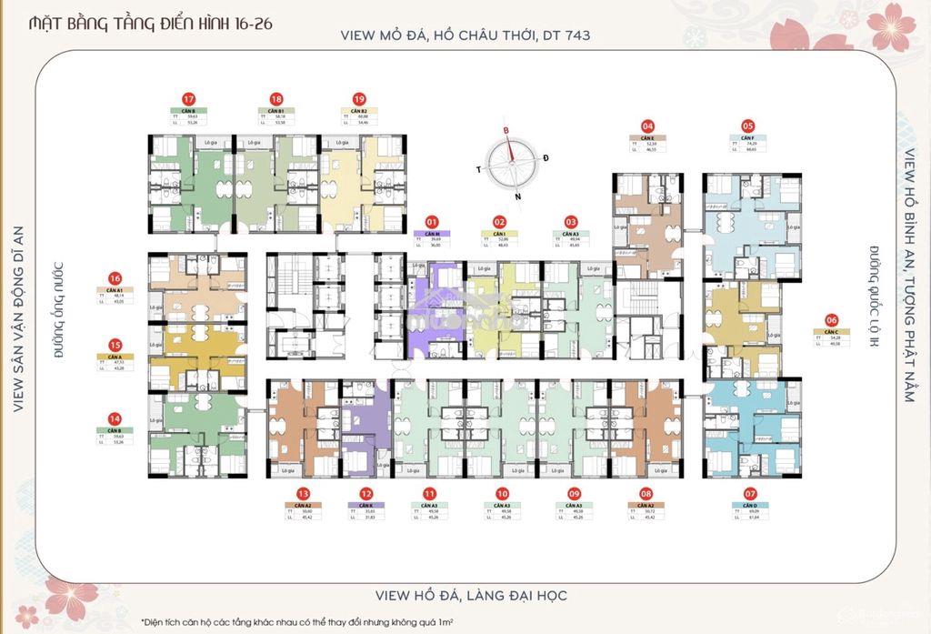 Bán căn hộ bcons asahi, dt: 75m2 giá 3.1 tỷ, ngân hàng hỗ trợ vay 80% - 3