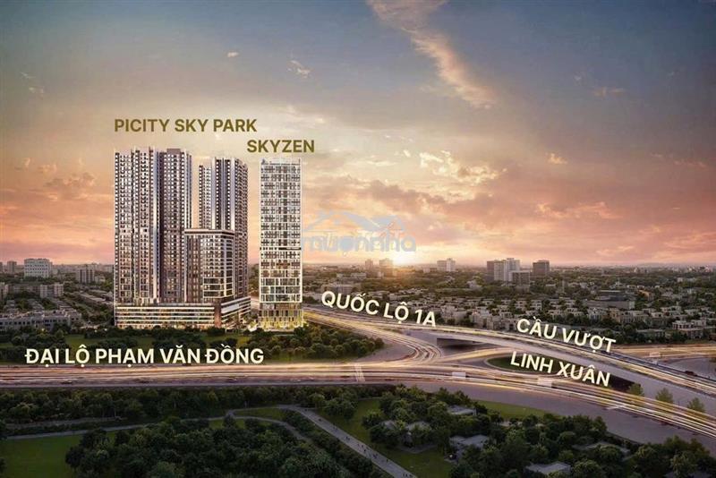 Bán căn hộ hi-ceiling trần 5.3m, 2 phòng ngủ picity sky park