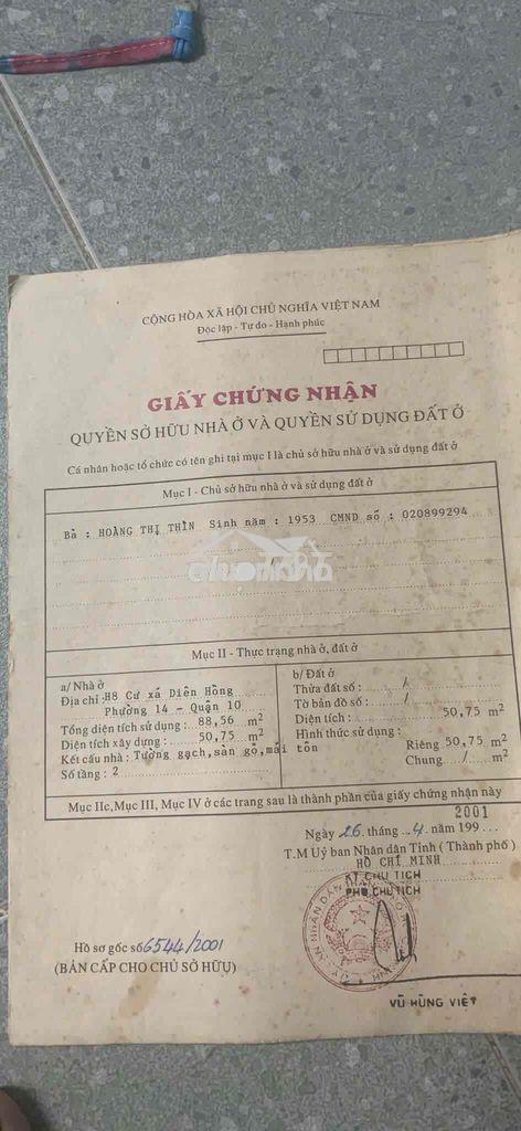 Bán nhà 2 mặt tiền hẻm 606 đường 3/2 - 3