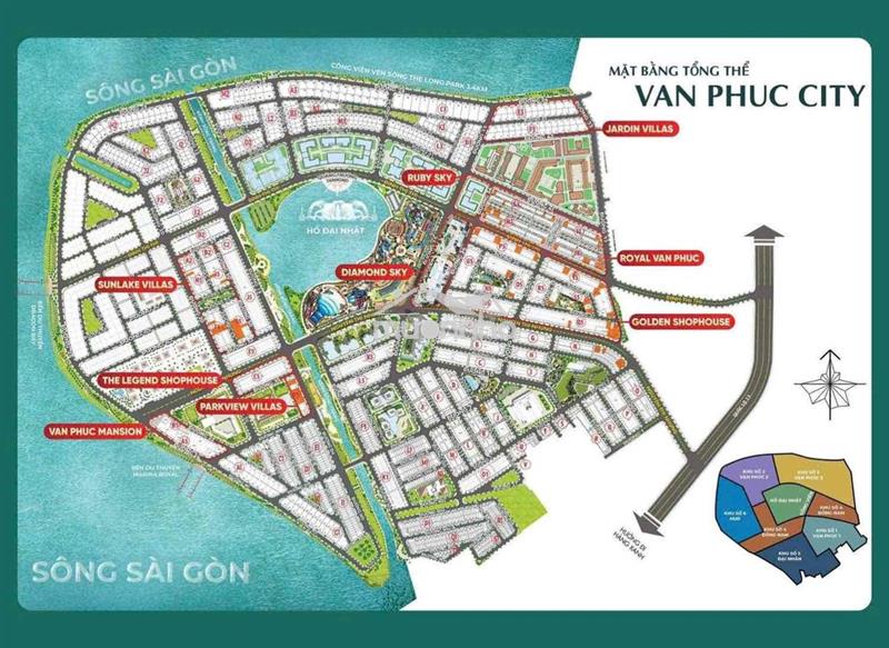 Đất nền trong kđt vạn phúc-hiệp bình-dt 5x20m=100m2-giá hơn 10 tỷ xíu.