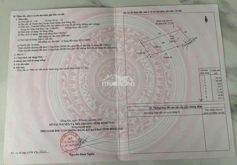 Bán gần 1ha đất gần hồ trị an có sẵng 100m tc giá siêu rẻ - 4