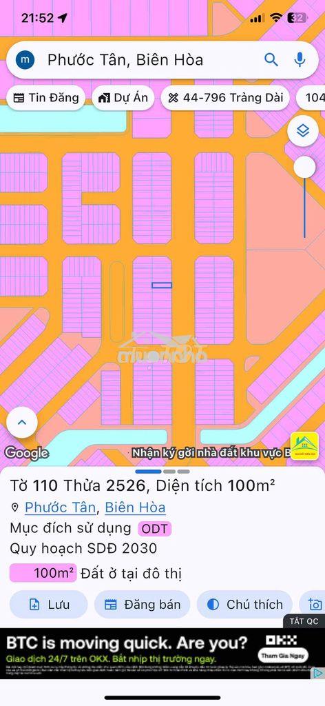 Đất nền thổ cư sổ sẵn sang tên cạnh aqua city và sân goft - 4