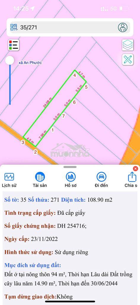 Chính chủ bán gấp đất sổ riêng 1.4 tỷ, an phước - 2