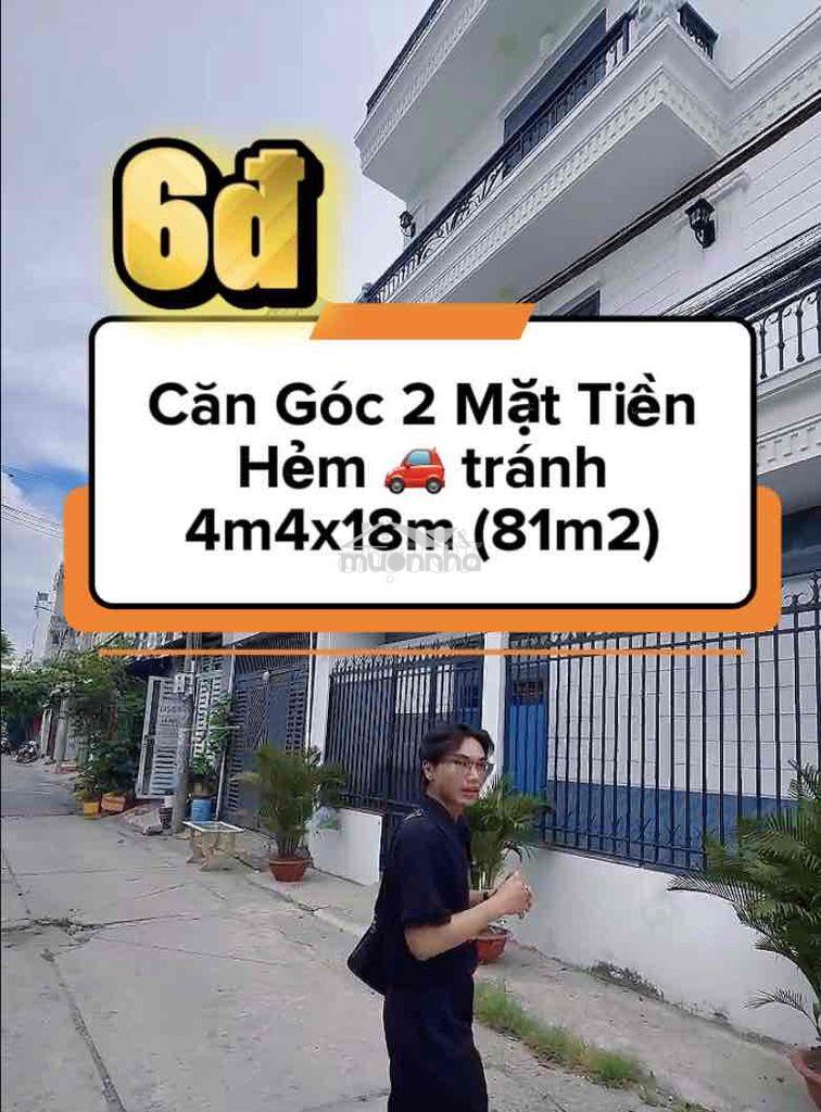 Góc 2 mặt tiền - bình tân - 81m2 - 1 trệt 2 lầu sân thượng shr