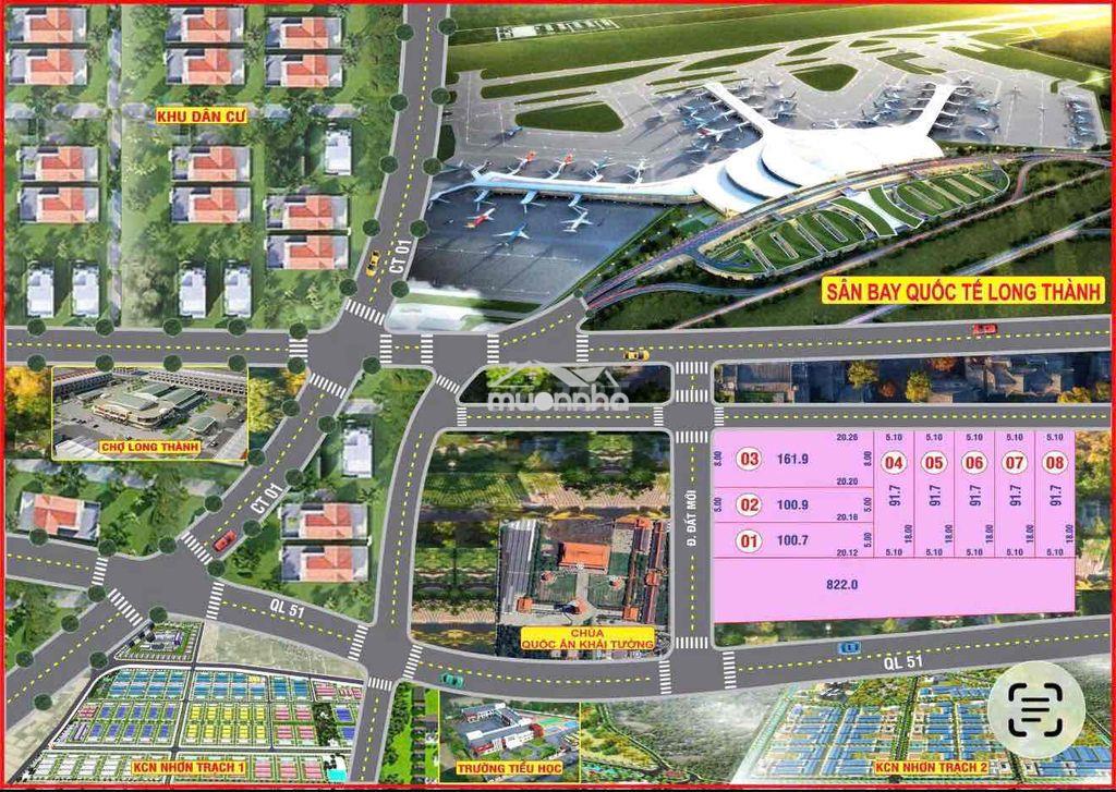 Bán đất sát sân bay long thành 5.1x18 - 2tỷ6 - 3
