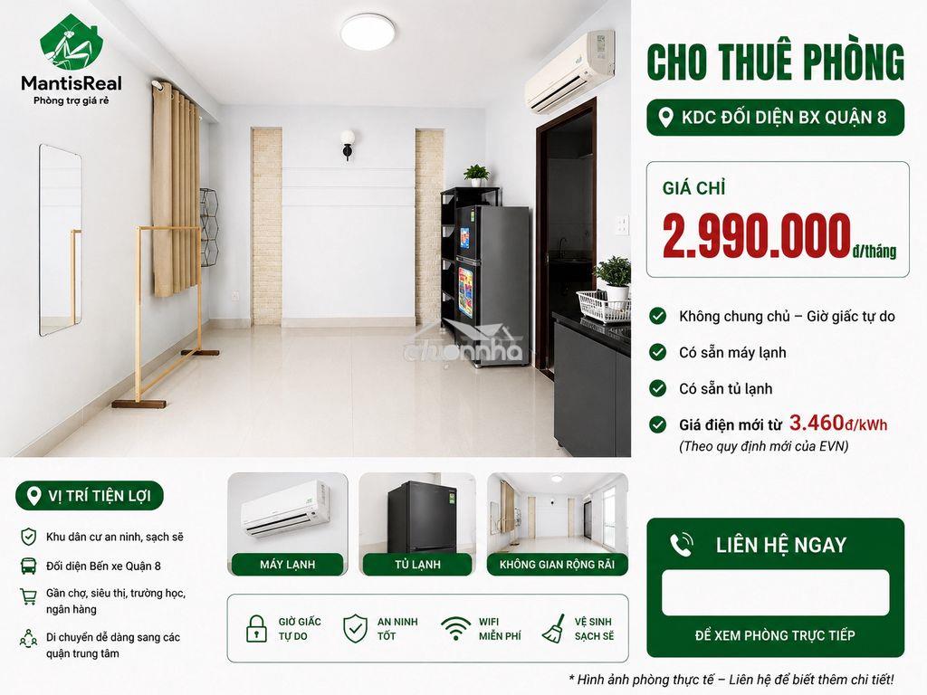 Cho thuê phòng trọ - kdc đối diện bx quận 8 - 3