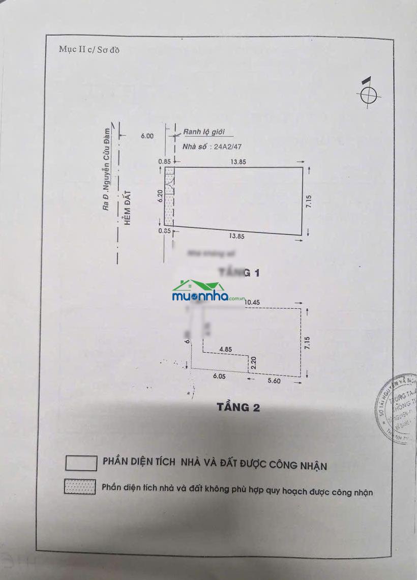 Hxh 6m thông nguyễn cửu đàm - 6,2x15 nở hậu (100m²) - giá 9 tỷ tl