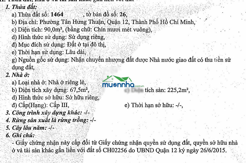 4,5 x 20 = 6 tỷ 850 nhà kdc an sương đường dn4-1, tân hưng thuận, quận 12