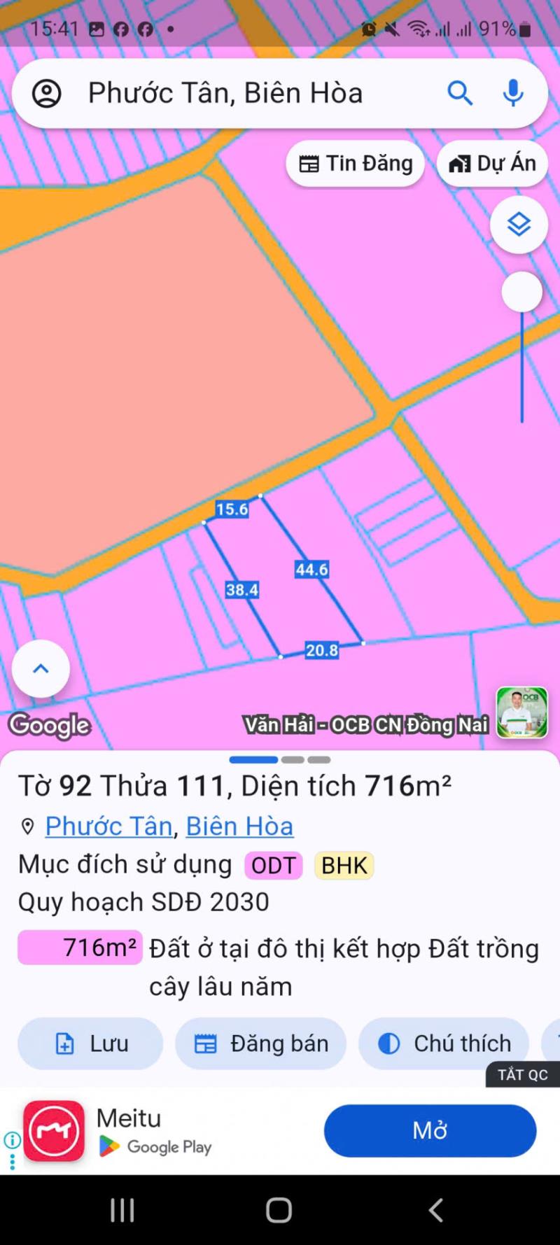 Chính chủ bán đất thổ cư phường phước tân, thành phố đồng nai - 2