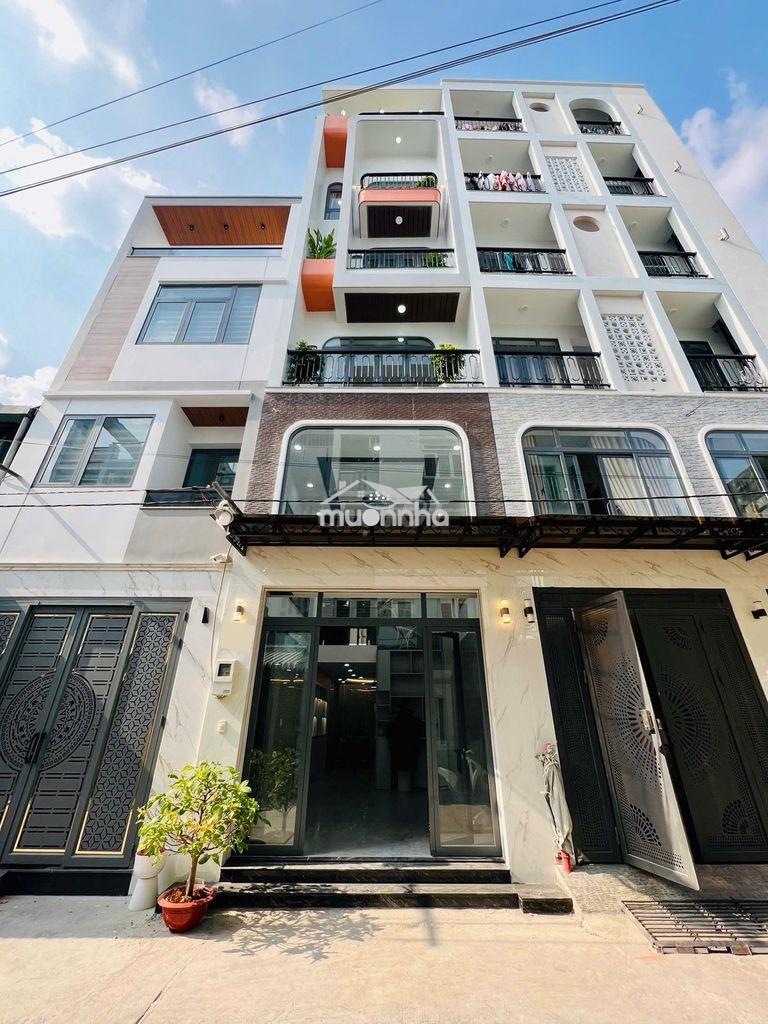 Nhà mới 6 lầu tân hòa đông (4x15m có thang máy) hẻm 7m gần chợ phú lâm