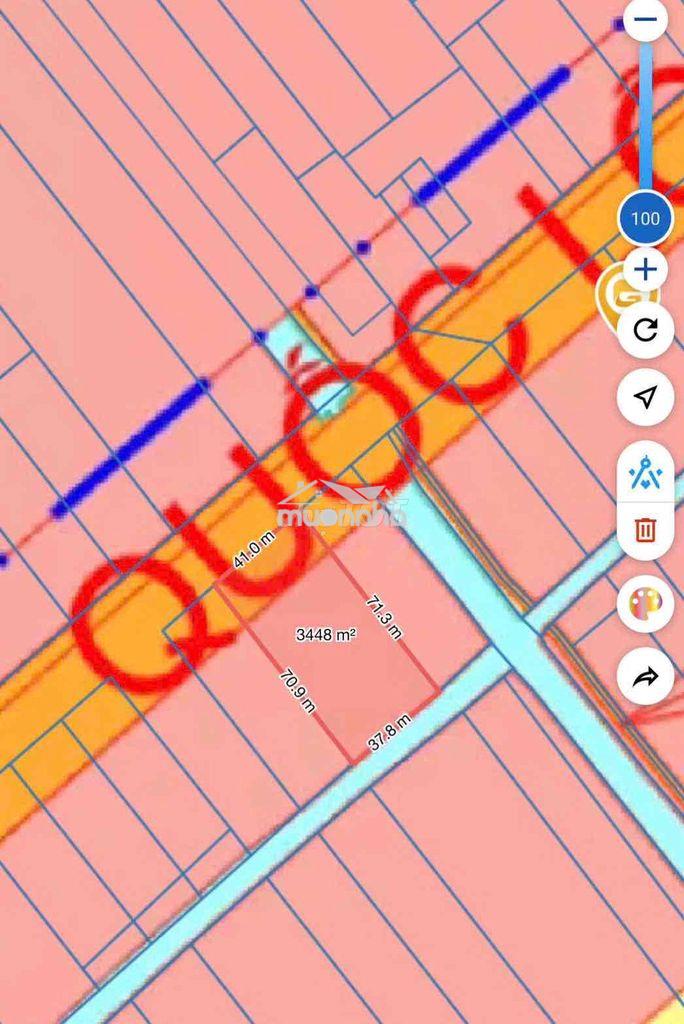 🏠Bán 3.346m²(ngang 40m) mt ql61c – đối diện kcn tân hoà – 1.3 tỷ/công. - 2