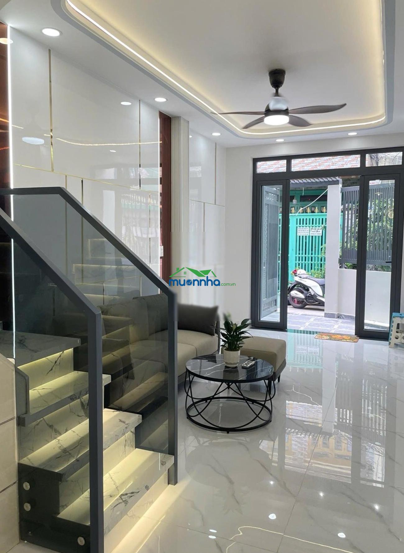 Nhà trệt 2 lầu mới đẹp hẻm 3m minh phụng quận 6 giá 5.6 tỷ bớt lộc - 2