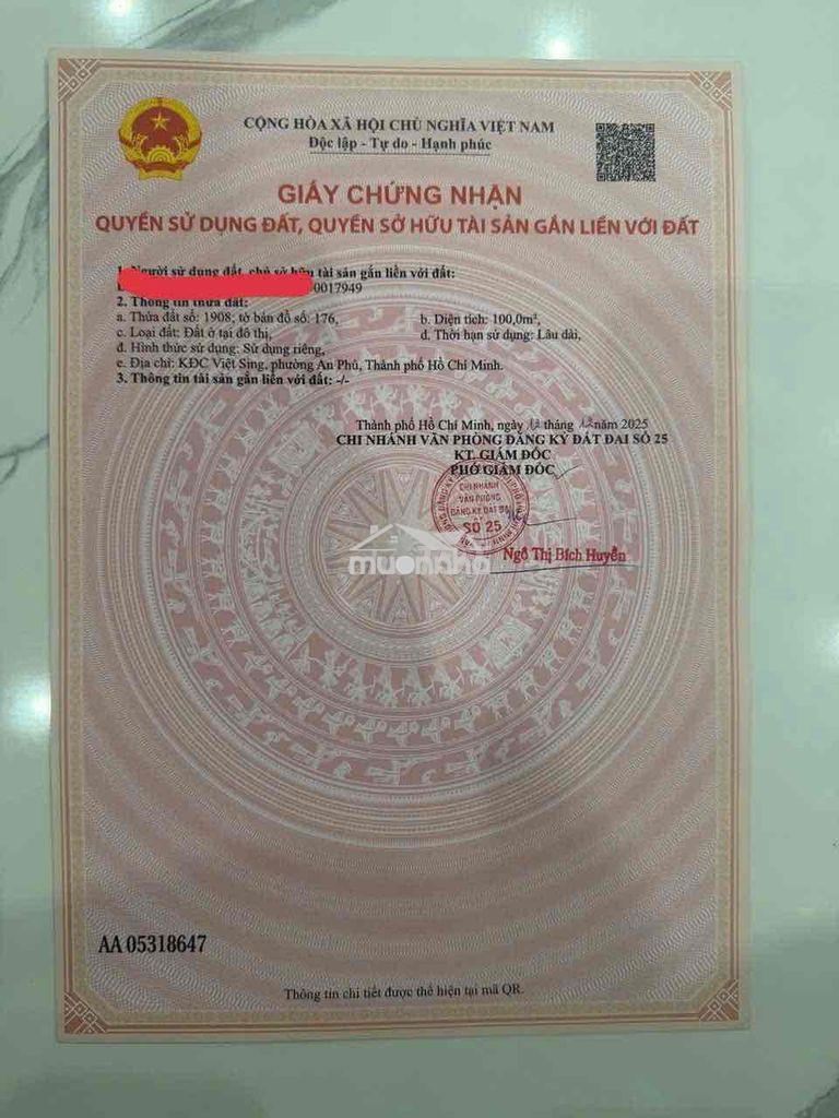 Cần bán nhà d1 kdc vietsing dt 200m2 full thổ cư - 4