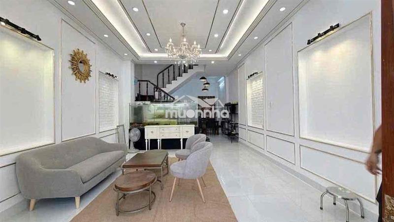 Nhà 1 trệt 2 lầu sân thượng 3pn 5x15m hẻm xe hơi kdc lê thị chợ