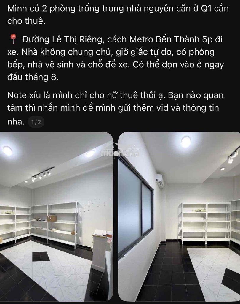 Cho thuê phòng 17m2 ở q1 - 3