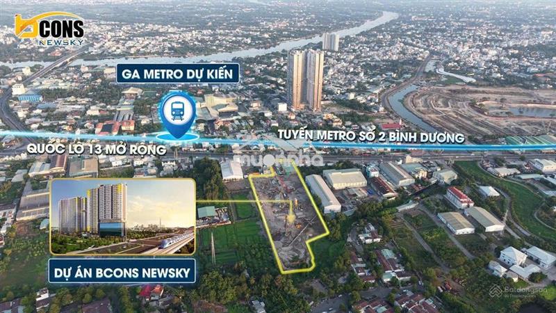 Bcons newsky, lái thiêu, giá siêu hời 2,9 tỷ, 55m2 2 pn/2wc  trả góp
