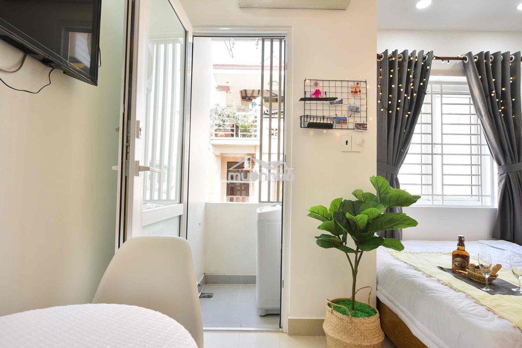 Căn hộ 1pn ban công full nội thất có máy giặt riêng ngay cầu ông lãnh - 3