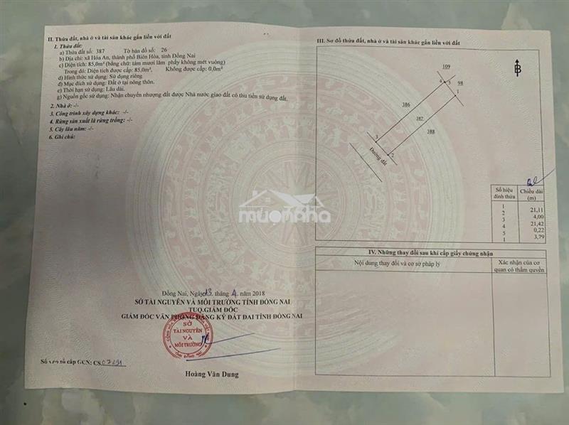 85m2 -2.8 tỷ, bán đất hóa an kdc cổng sau pouchen đường nguyễn thị tồn