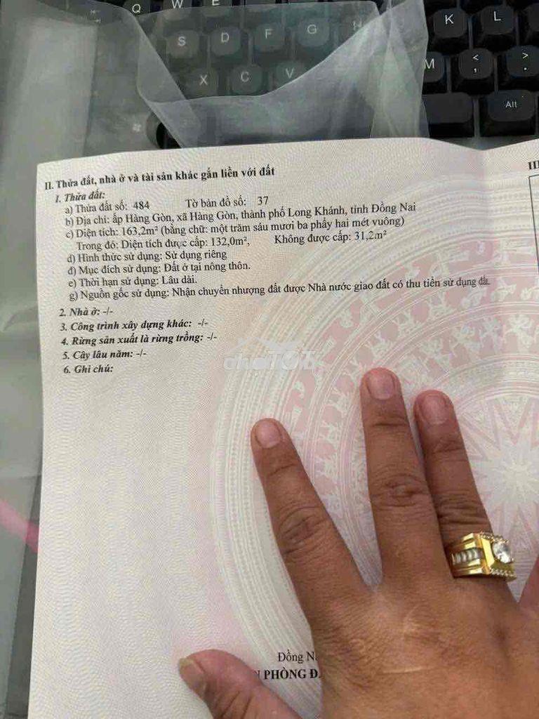 Đất chính chủ thổ cư tại hàng gòn long khánh đồng nai