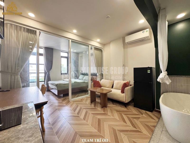 Căn hộ 1pn ban công - mới 100% - bồn tắm - thang máy - full nội thất - nguyễn cửu vân - điện biên phủ - gần cầu thị nghè