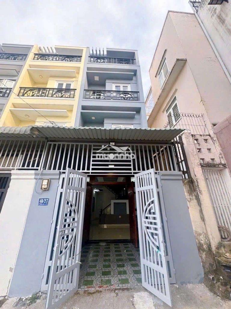 Cho thuê nhà 1 trệt 2 lầu, dt 4×15 có 4pn,4wc. thạnh lộc 41,hẻm xe hơi
