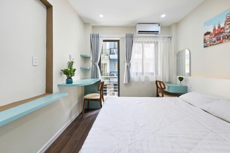 Cho thuê căn 1 phòng ngủ tách bếp, ban công, full nội thất ngay tại phường sài gòn, quận 1