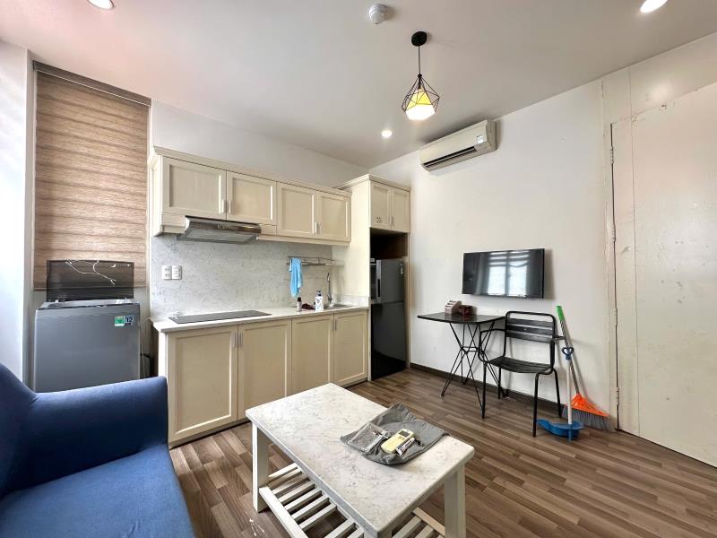 Căn hộ studio mini full nội thất, giường xa bếp, rộng rải, ở được 2-3 người