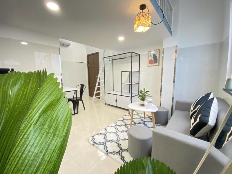 Cho thuê phòng gác lửng đẹp, thang máy, bảo vệ, full nt - bình thạnh gần hàng xanh; uth, ftu, uef - 3