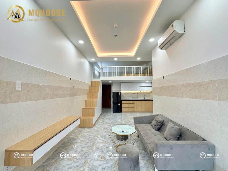 Duplex ban công view kính 40m2 | máy giặt riêng | gần đầm sen