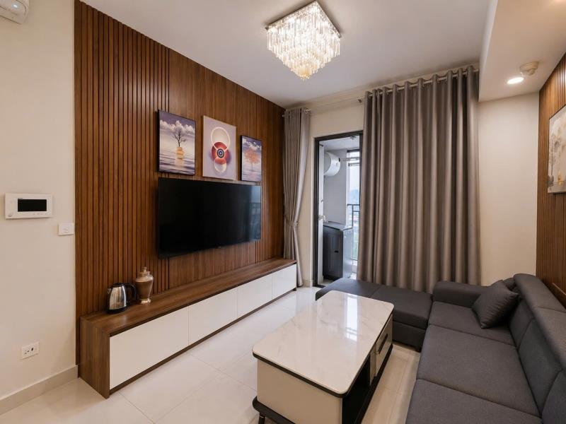 Căn góc 2pn 68m2 - tầng cao + hướng nam mát mẻ và yên tĩnh. sẵn nội thất nhà đẹp như hình - 4
