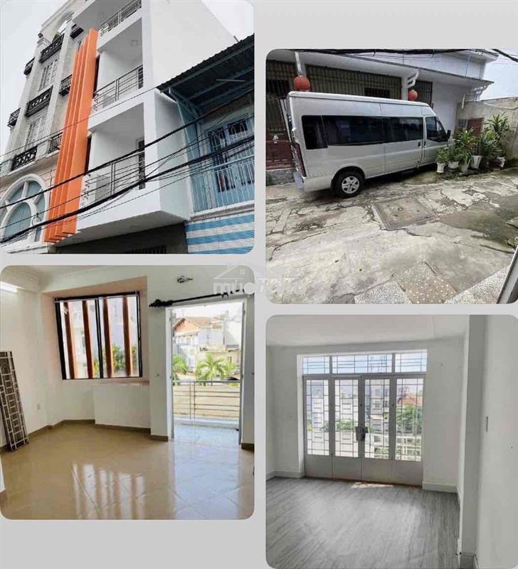 Nhà mới đẹp, xe bán tải đậu, 1 trệt 3 lầu, 3p. ngủ kd và ở 5-6ng ok