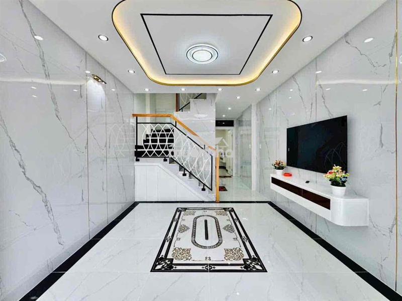 Bán nhà gò vấp, hẻm xe hơi 1/  phan văn trị, ngay emart, 45m2, 3 pn fu