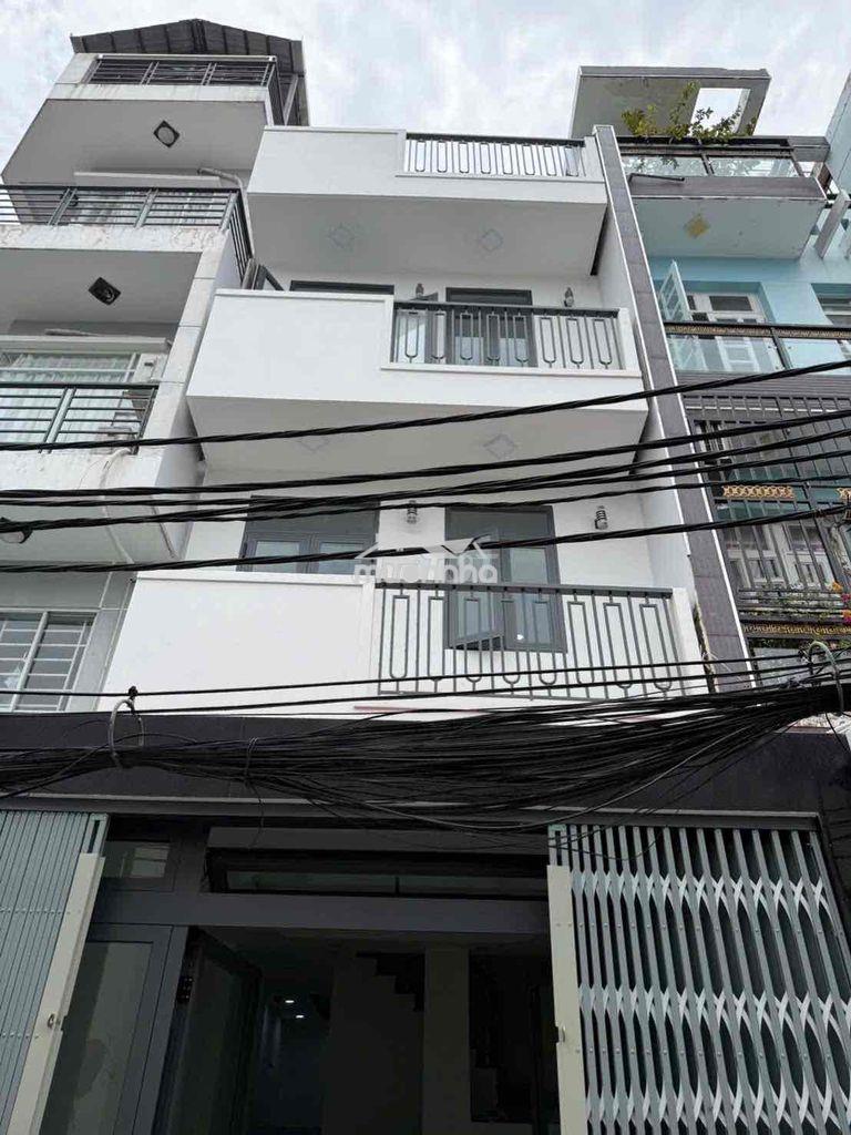 Nhà mới xây 4 tầng cho thuê nguyên căn. hẻm xe hơi. 4pn.3wc