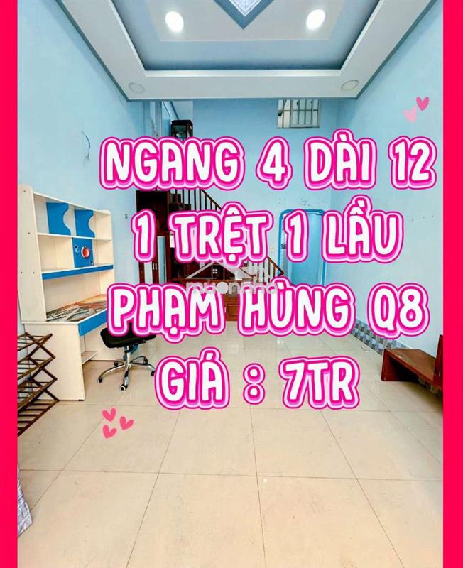 Nhà 48m2 2 tầng đường phạm hùng q8 gần nhà thờ nam hải