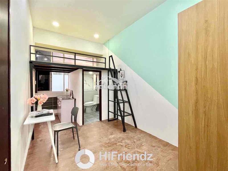 Cho thuê phòng gác full nội thất cửa sổ gần đh ueh - đh hoa sen