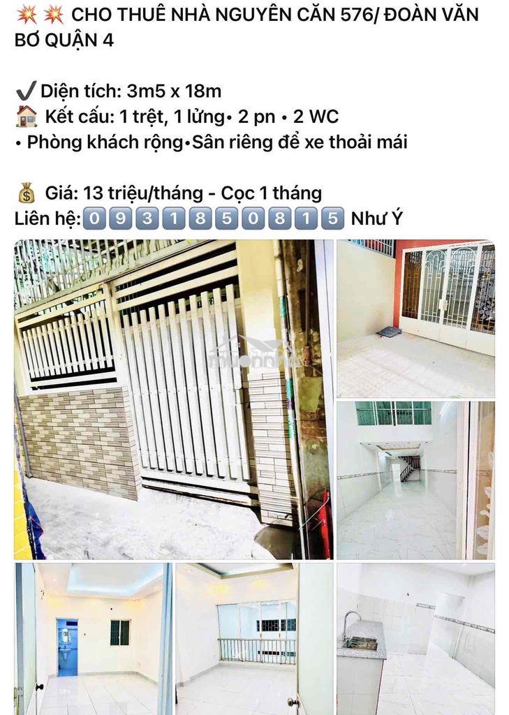 Cho thuê nhà nguyên căn q4 giá từ 4tr -> 30triệu - 3