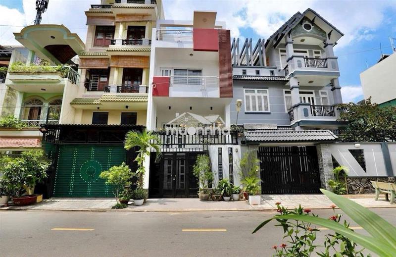 Cho thuê nhà mặt tiền đường lớn phường an nhơn 5x20_4 tầng_5pn_mới đẹp