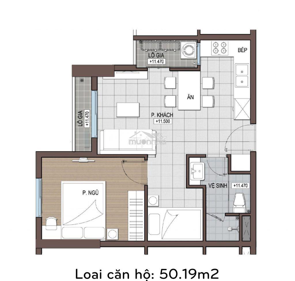 Cho thuê căn hộ conic riverside, 2pn2w,  vào ở liền - 3