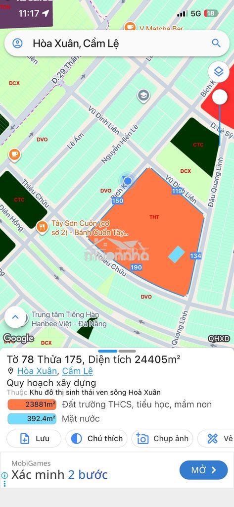 Chủ gởi bán đất đường 7,5m bích khuê- hòa xuân - hướng đông nam - 2