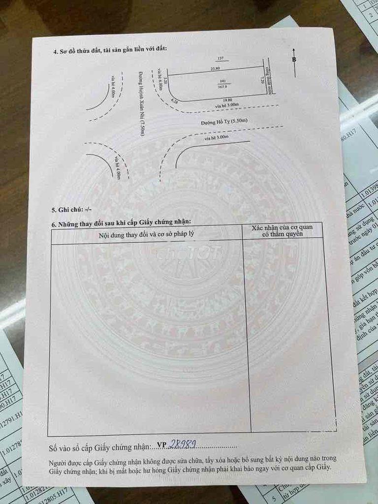 Lô góc 2mt đường huỳnh xuân nhị và hồ tỵ, hoà xuân, đà nẵng.