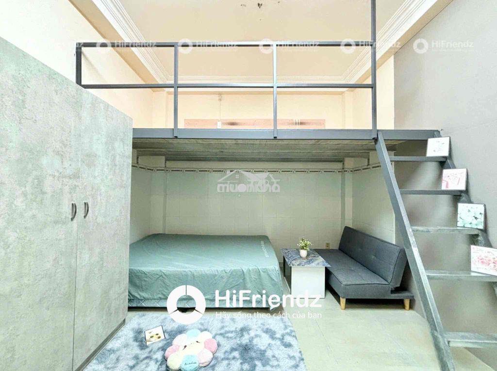 Phòng gác chia 2 không gian ngủ rộng 50m2 có ban công tách bếp - 2